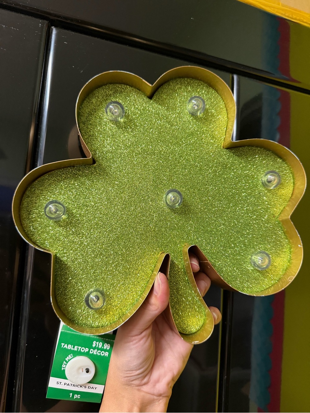 Glitter Shamrock Decor